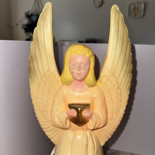 Vintage Angel 18” Blow Mold ~ Light-Up Plastic Union Product ~ TESTED!! - Picture 3 of 17