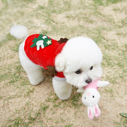 Cat Dog Christmas Outfit Costumes Reindeer Hoodie Jacket Pet Xmas Clothes Coat - Picture 14 of 17