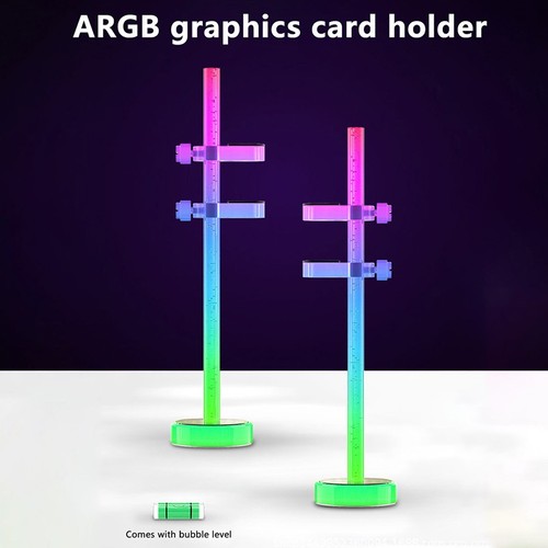 Dual Schreibtisch 5V 3Pin ARGB Grafikkarte Stand Halterung Höhe Einstellbar GPU - Afbeelding 12 van 12