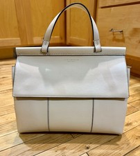 NWT Tory Burch Block T Leather Satchel Ivory 259