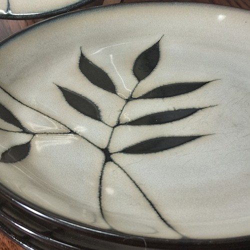 Gibson Designs Elite .Midnight Plam Leaves 6 Salad Plates - Picture 4 of 24