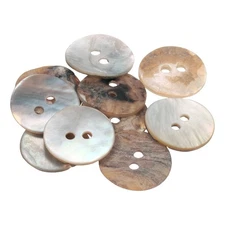 10pcs Pearl Shell Buttons 0.55" Round Shell Sewing Button for Cloth Craft