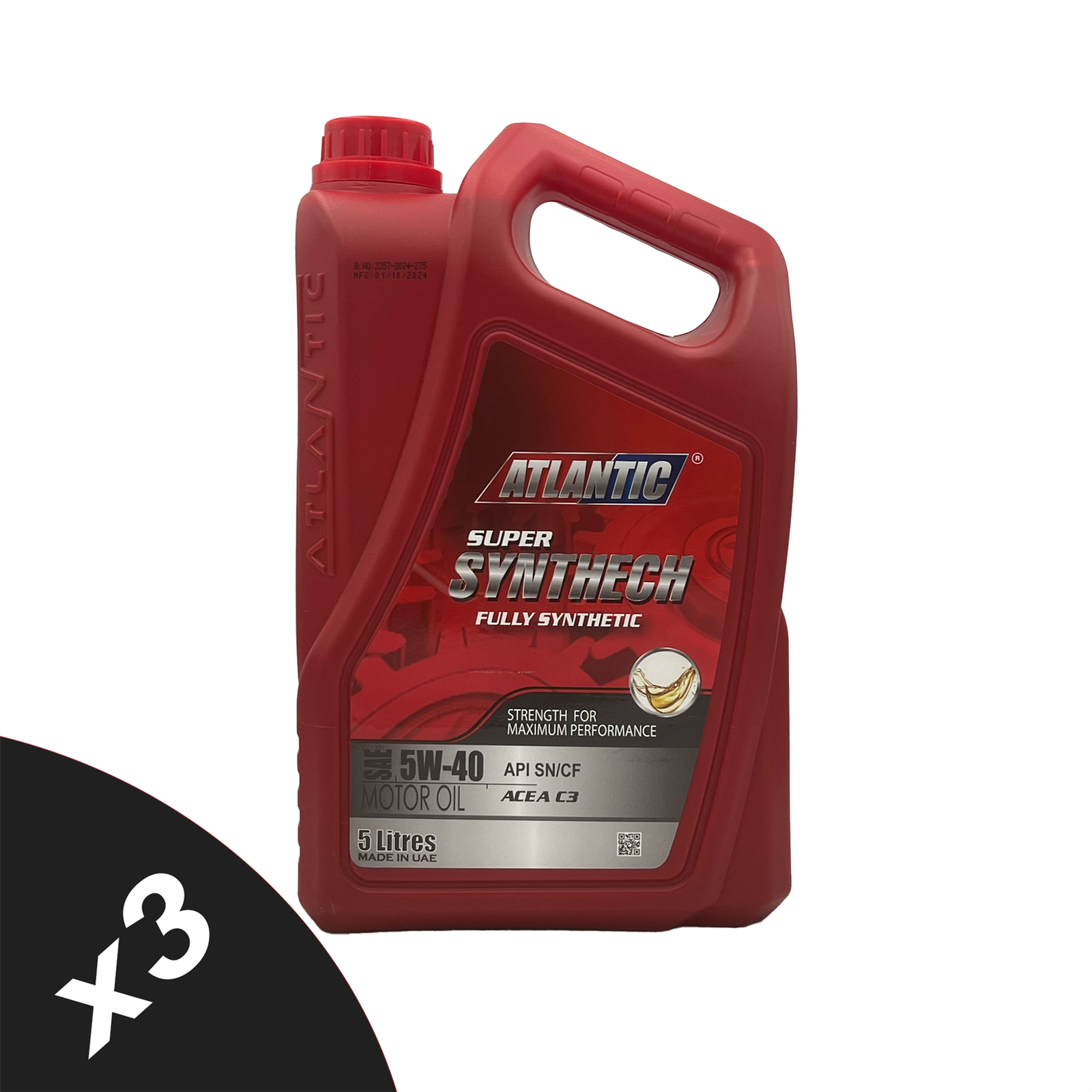 Atlantic 5w40 Fully Synthetic Engine Oil Acea C3 API SN SN/CF MB 229.51 3x5L