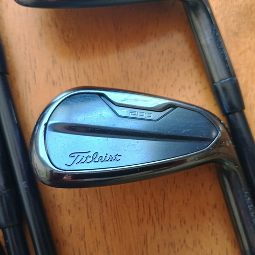 Titleist T200 Black Limited 2021 Iron Set 6-PW Stiff Flex Steel AMT S300 Shaft! - Picture 6 of 24