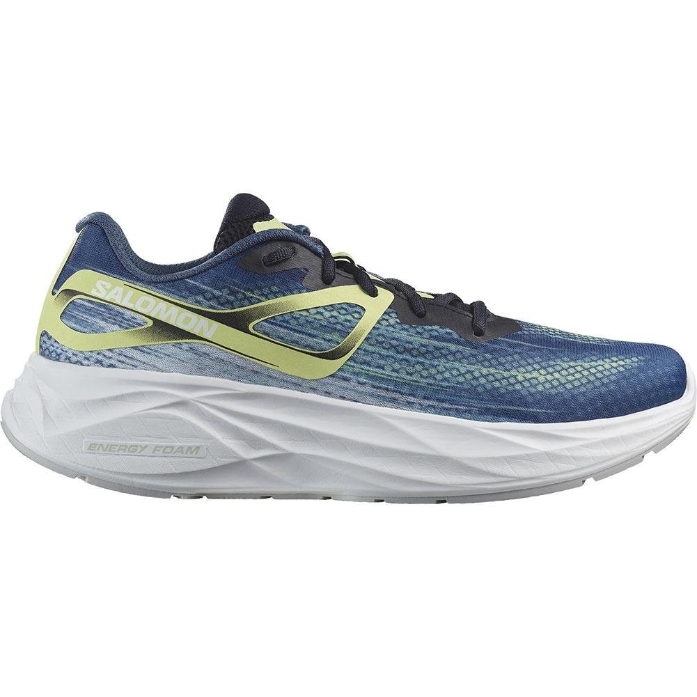 Мужские кроссовки Salomon Aero Glide, Голубой пепел/Темный сапфир/Солнечный лайм, 11,5 D Medium, США