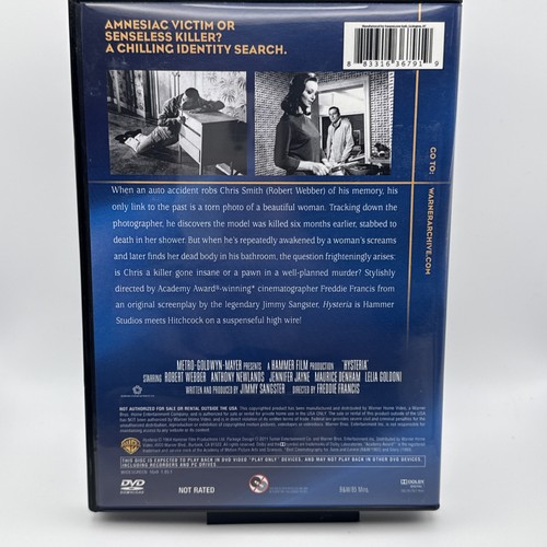 Hysteria (DVD, 1965) Rare and Out of Production Hammer Horror Like New - Picture 2 of 3