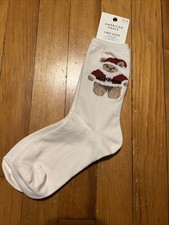 NWT AMERICAN EAGLE CREAM TEDDY 🧸 BEAR SOCKS