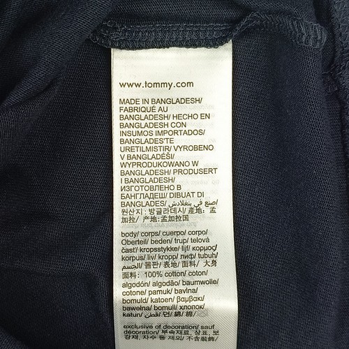 Tommy Hilfiger T-Shirt Boys Size 10 Navy Embroidered New York Logo Cotton Tee - Picture 5 of 7