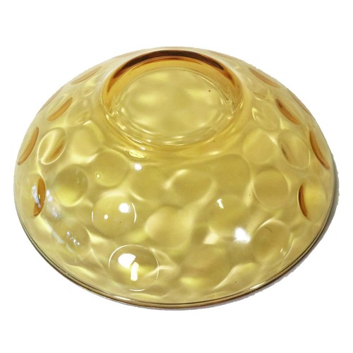 Hazel-Atlas Eldorado Gold Mid-Century Amber Raindrop Glass Serving Bowl - Picture 3 of 4