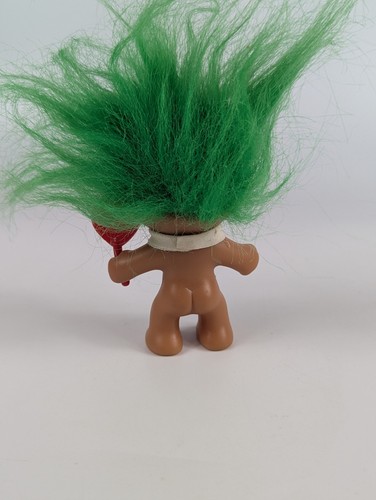 Vintage 90s Russ #1 Dad Troll Doll Green Hair With Tie 3" Figure - Picture 2 of 4