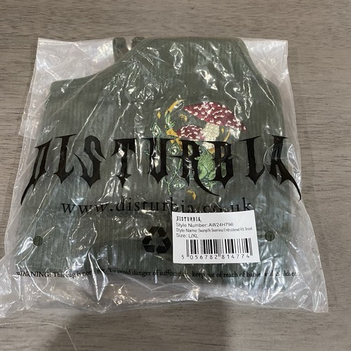 Disturbia Swamplife Frog Embroidered Bralet Women's L/XL NWT Fairy Whimsigoth - Picture 12 of 12