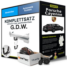 Für PORSCHE Cayenne Typ 9YA Anhängerkupplung abnehmbar +eSatz 13pol 17- NEU