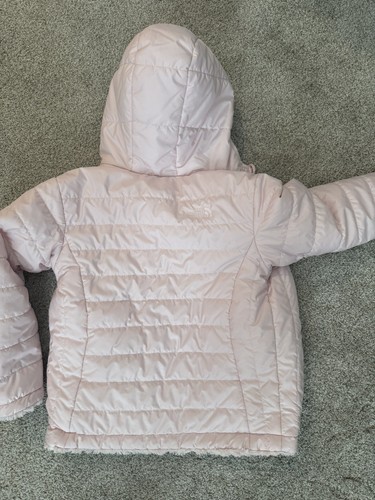 NORTH FACE Girls Jacket-Size6T-Pink-Reversible-Hood - Picture 3 of 5
