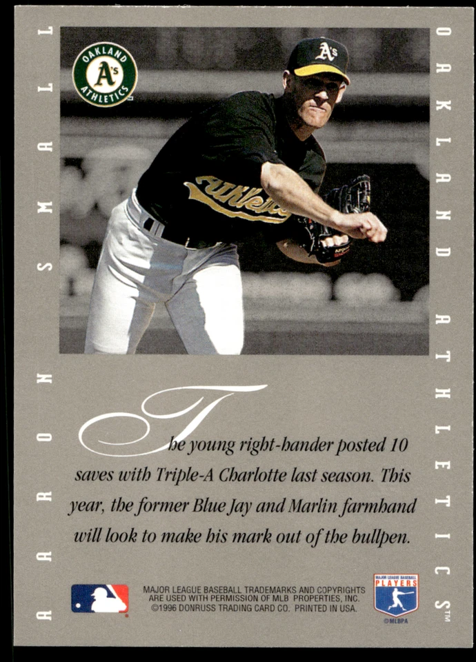 1996 Leaf Signature Series Aaron Small Extended Series Autographs #NNO - Image 2 of 4