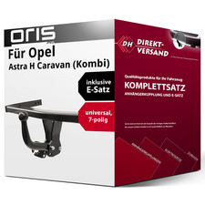 Anhängerkupplung starr + E-Satz 7pol universell für Opel Astra H Caravan 04- neu