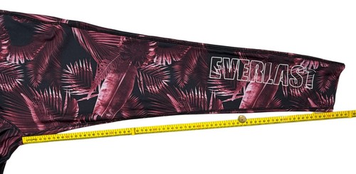 EVERLAST Leggings Black With Pink Palm Leaves Leg Logo Gym Activewear Size 14 - Picture 11 of 14
