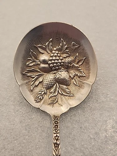 Antique S. Kirk and Son Sterling Repousse Spoon 5.25"