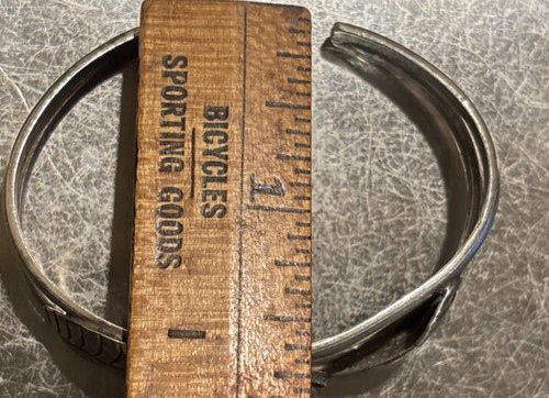 Vintage Navajo Türkis Blatt Sterlingsilber Armband 6" - Bild 10 von 13