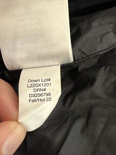 Eddie Bauer Medium Down Jacket Lightweight Removable Hood Black Cinch Waist - Bild 13 von 16