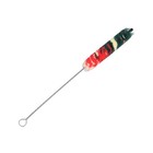 Long Handle Metal Piccolo Cleaning Brush - Versatile Instrument Accessory Red
