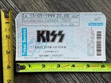 KISS Full Ticket Stub Psycho Circus Concert Tour Utrecht Holland Vintage Kiss