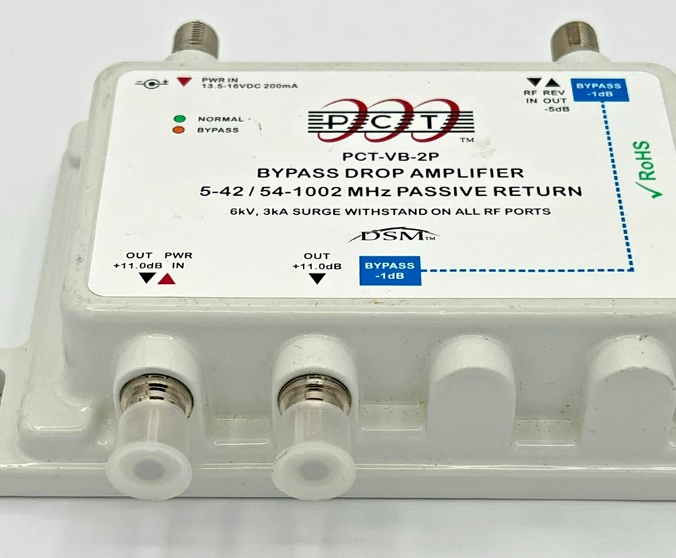 Multimedia drop amplifier, 2 ports PCT-VB-2P Bypass drop amplifier 5-24 /54-100 - Image 4 of 4
