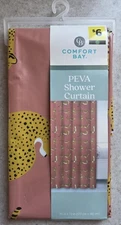 Comfort Bay PEVA Shower Curtain Outdoor Entertaining 70" X 72" Cheetah Safari