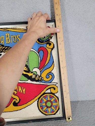 Paragon incorniciato punto ago CIRCUS WAGON Ringling Bros Tiger 16x20 1970 RARO - Foto 3 di 9