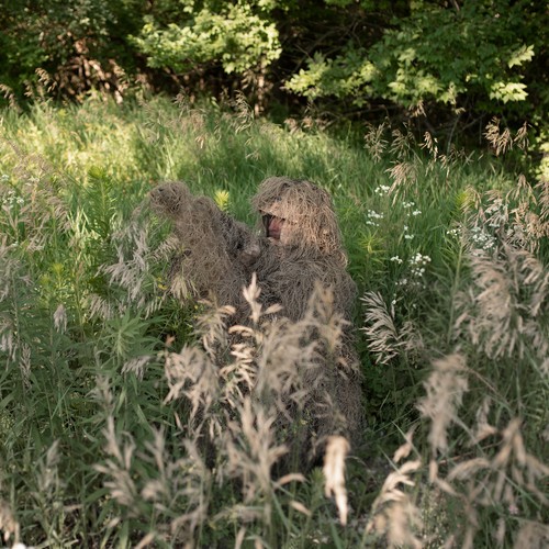 VIVO Ghillie Suit Adult M/L Dry Grass Woodland Camouflage, 3D 4-Piece + Bag - 第 6/8 張圖片