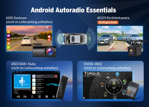 7" IPS Apple Carplay Autoradio Für Fiat 500 07-15 Android 13 GPS Navi RDS KAMERA - Bild 18 von 20