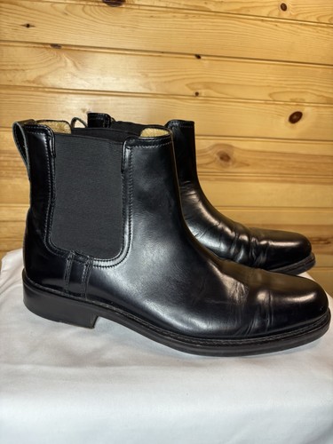 Cole Haan Marshall Chelsea Boots Men's Size 8 Black Leather Pull-On Water Proof - Picture 2 of 8