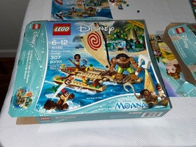 Lego Lot Disney 41150 Moana’s Ocean Voyage 41149 Moana Island Adventure + Poster