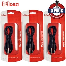 3-PACK Hosa CMP-105 5FT 1/4" TS to 3.5mm TRS Mono Interconnect Cable