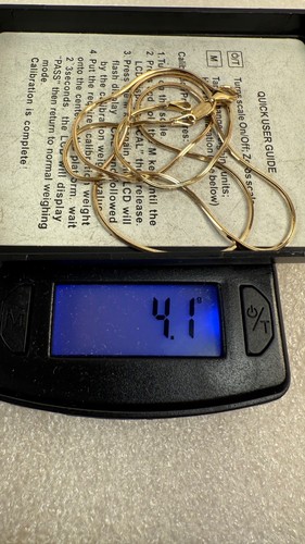 Vintage Italy 14k Yellow Gold Snake Chain Necklace 18" - Picture 6 of 7