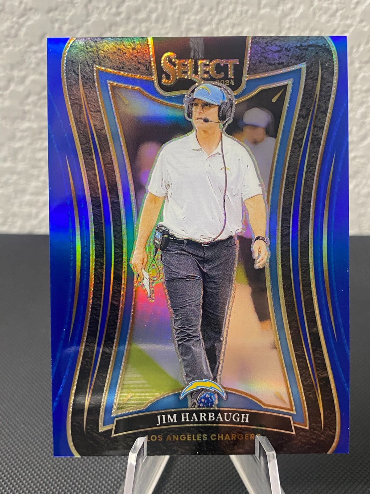 2024 Panini Select - Suite Level Jim Harbaugh #375 Blue Prizm /99