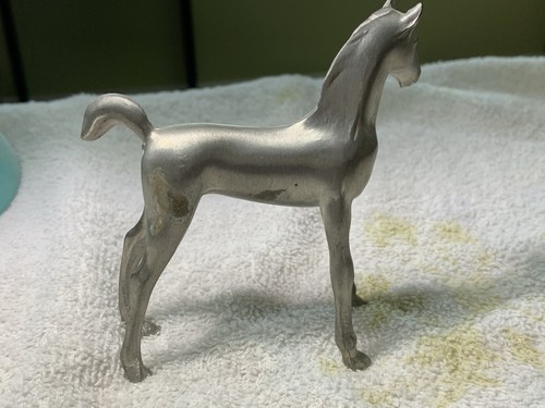 Vtg Genuine Solid Pewter Handcrafted Horse/Foal - Picture 4 of 9