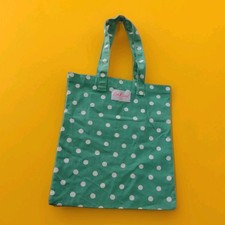 Cath Kidston Tote Bag Medium/Large Shopping Bag Green Polka Dot 100% Cotton     