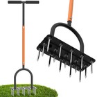 Lawn Aerator Spike Tool - Manual Grass Aerator with 15 Iron Spikes, Pre-Assem...