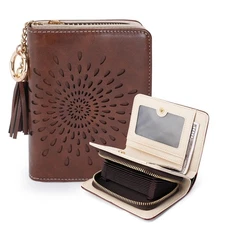 RFID Small Wallets for Women Ultra PU leather Card Holder Bifold Womens Ladie...