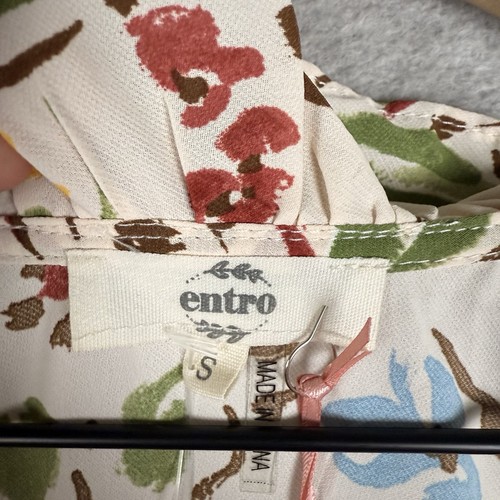 Entro Dress Women Small Beige Floral Party Wedding Garden Romantic Cottage NEW - Picture 4 of 13