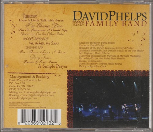 David Phelps Familienband Musik CD - Bild 2 von 3