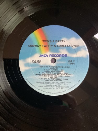 CONWAY TWITTY & LORETTA LYNN/STEREO SHRINK OUER REC SLEEVE NM/NM Custom Inner - Picture 4 of 5