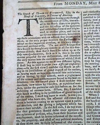 BOSTON NON IMPORTATION AGREEMENT British Goods Boycott 1769 Colonial Newspaper - Picture 2 of 13