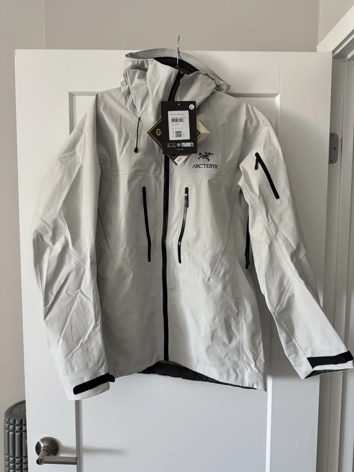 Jaqueta de chuva Arc’teryx Alpha SV marfim branco impermeável esqui tamanho extra grande GG - Imagem 4 de 4