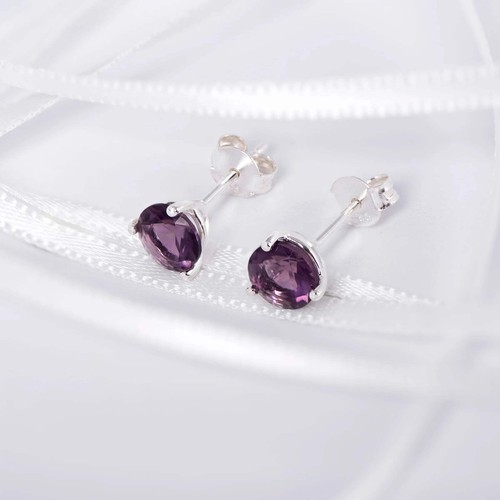 Aretes con piedra de nacimiento de junio - Imagen 3 de 4