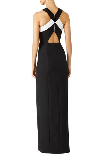 Elizabeth & James Black Mila Halter Maxi Gown Slit Dress Evening Designer XS - Picture 2 of 15