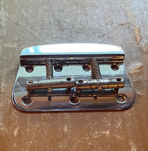 Vintage Fender Musicmaster Bass Bridge Chrome USA 1970's Music Master - READ - Picture 3 of 5