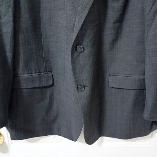 Tommy Hilfiger Mens Classic Fit Blazer Jacket R48 W43 Wool Blend Charcoal Gray - Picture 8 of 12
