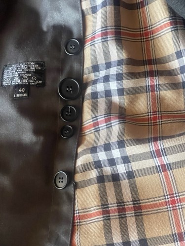 Mackintosh Mens 40R Classic Trench Coat Button Up Wool Lining - Picture 10 of 10