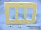 Leviton PJ263-I Ivory 3-Gang Decora GFI Unbreakable Nylon Midway Wallplate Cover